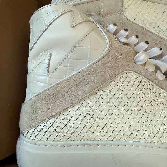 Zadig & Voltaire High Flash High Tops Sneakers NWB Size EU 38 / US 7.5-8 - Picture 4 of 10